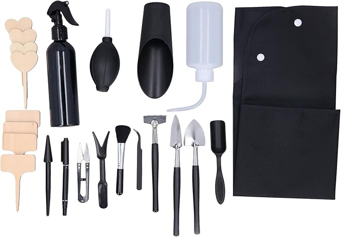 23pcs Succulent Tools Miniature Garden Transplanting Tools Set for Bonsai Plant Cactus Small Indoor Plant Care