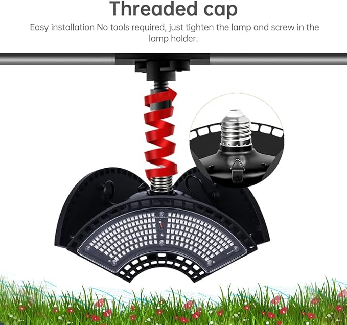 Buachois Grow Lights for Indoor Plants 360 LED Full Spectrum Red Blue LED Plant Growing Lamps with E27 BaseHeight Adjustable Plant Stand for Flowers Vegetables Growth