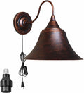 Hook Mounted Plant Light Full Spectrum 4500K 10W Adjusted Light Beam Range 15-60° Industrial Style Rust Wall Lamp for Indoor Plants Flowers Growing