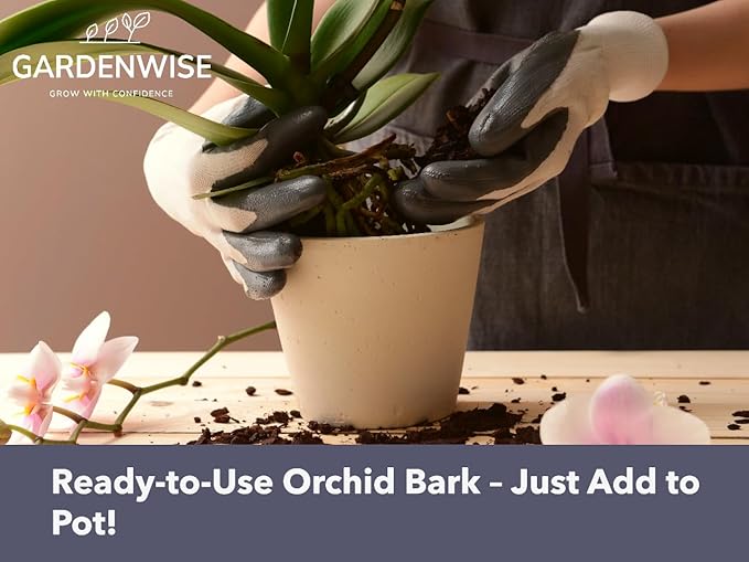 Premium Orchid Bark for Potting Mix – Ready-to-Use Pine Bark for Indoor Plants Orchid Repotting &amp Soil Mix Creation Ideal Orchid Medium (10 quarts)