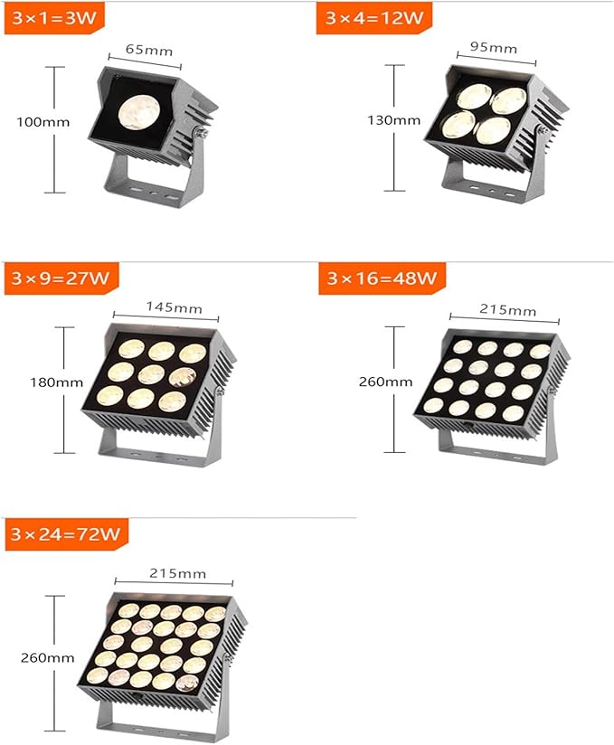 Rotation Spotlights - AC 220V Long-Distance LED Floodlights 5°A Beam of Light Spotlight IP65 Outdoor Waterproof Exterior Wall Light Villa Roman Column Projector(Warm White Light72W)