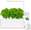 Click &amp Grow Indoor Herb Garden Kit with Grow Light | Smart Garden for Home Kitchen Windowsill | Easier Than Hydroponics Growing System | Vegetable Gardening Starter (3 Basil Pods Included) White