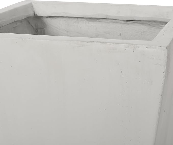 13 Outdoor Small Stone Planter White