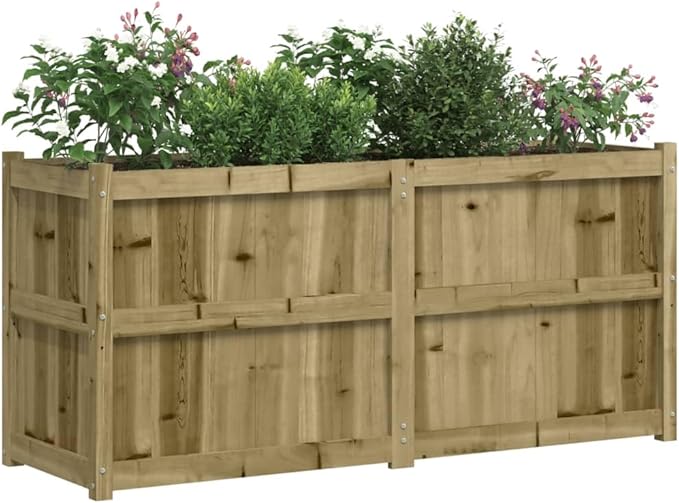 Garden Planter Pinewood Treated Wood Fence Welded Wire Retaining Wall Bed Steel Landscape Galvanized