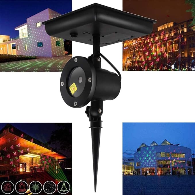 Solar Spot LightsChristmas Snowflake Lights for Wedding Christmas Halloween Holiday Party Yard Landscape Decor