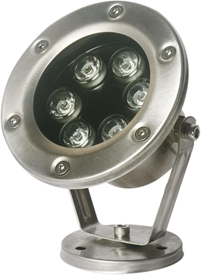 Stainless Steel LED Spotlight - IP68 Waterproof Submersible 24V for Fountain and Landscape Decoration