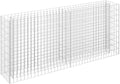 vidaXL Gabion Raised Bed Flower Bed Plants Garden Patio Outdoor Backyard Planter Galvanised Steel 180 x 30 x 90 cm