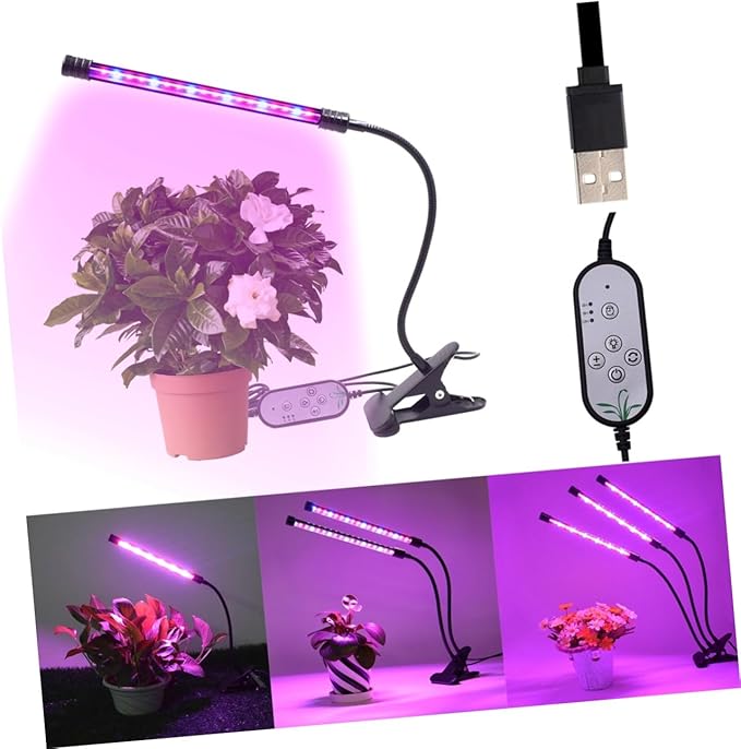 9w Led Grow Light Dimmable Levels Timing for Indoor Plant Growth Led Plant Lamp Gooseneck for Greenhouse