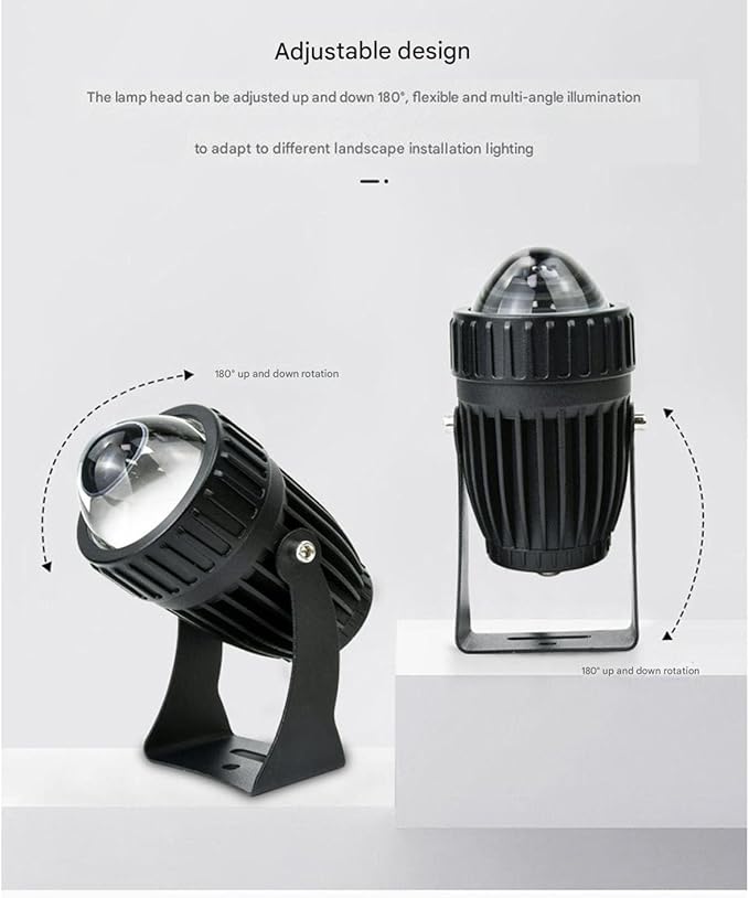 Long Range Rotation Spotlight - Narrow Beam Led Beam Spot Lights AC 85-265V IP65 Waterproof Outdoor Wall Lamp Landscape Lighting Long-Range Beam Light Projection Light(Green5w(85-265v))
