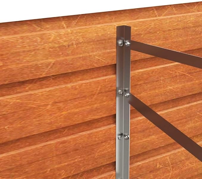 vidaXL corten Steel Garden Raised Bed - Large Rusty Planter for Balcony/Patio - Optimal Drainage - Dimensions: 126x31.5x17.7 in