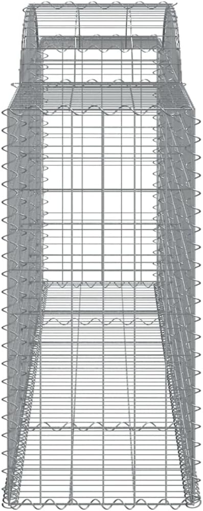 3-Piece Galvanized Gabion Basket Set 118x118x47 in Raised Garden Bed for Outdoor Backyard Patio