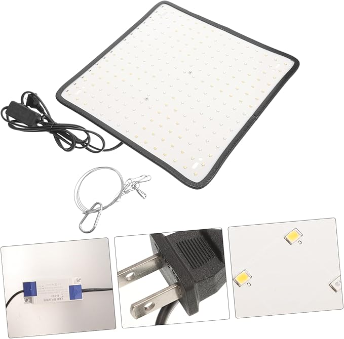 ibasenice 1set Indoor Led Plant Growth Light Led Dimmable Panel for Indoor Plants Includes Hanging Chain for Greenhouse and Hydroponics Use