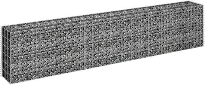 Gabion Raised BedOutdoor Garden GabionsStone BasketsPlanters Raised Vegetable BedsGarden DecorationGalvanized Steel 106.3x11.8x23.6