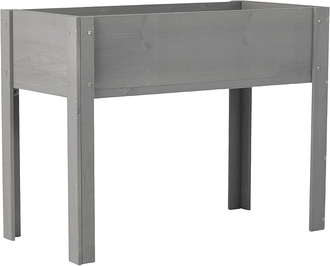 LIFE SKY 40-Inch Raised Garden Bed with Legs: Elevated Wooden Planter Box for Outdoor Plants &amp Flowers - Spacious Design for Balcony Growing in Apartments &amp Small Spaces