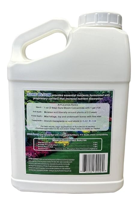 Sure Bloom Concentrated Plant Nutrition 8-6-4 Formula 1 Gallon Plant Food for Indoor and Outdoor Plants