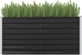 Garden Raised Bed Anthracite 63x15.7x30.3 Galvanized Steel