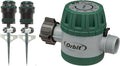 Generic Mechanical Water Timer with 2‑Pack H2O‑6 Gear‑Drive Sprinklers – Timed Watering up to 120 Minutes &amp Adjustable Spray Patterns