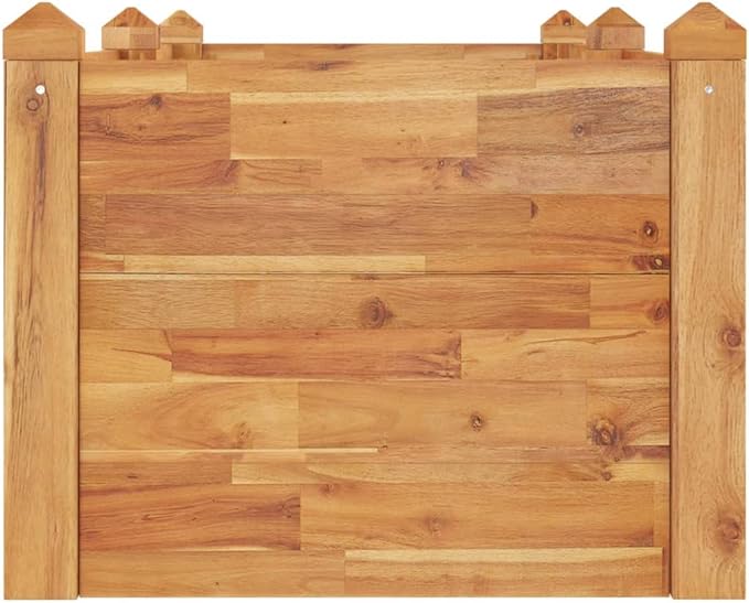 Wooden Garden Raised Bed Outdoor Deep Root Planter Box for Gardening Vegetables &amp Flowers 63x23.6x17.3 Solid Wood Acacia-283