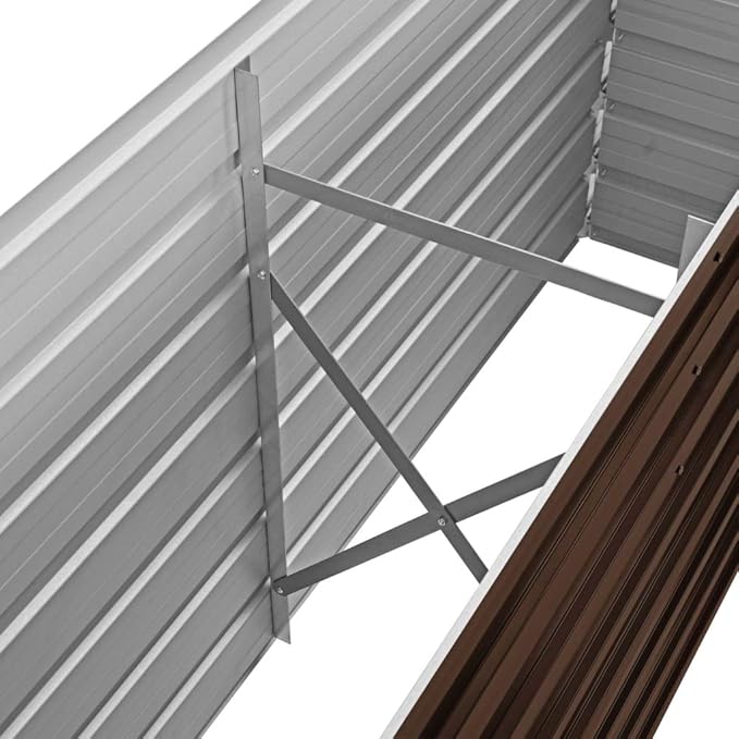 Garden Raised Bed Brown 63x15.7x17.7 Galvanized SteelWeight:13.23lbs45718