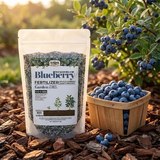 Old Cobblers Farm™ Wicked Organics Blueberry Fertilizer – Balanced Plant Food for Acid-Loving Plants Supports Strong Roots Green Foliage &amp Abundant Blooms (5 lbs | 10 lbs | 15 lbs | 20 lbs) (20l