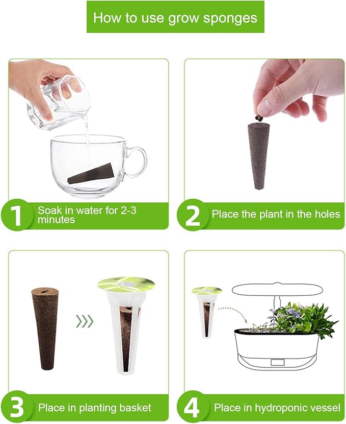 Hydroponic Plant Food Set Hydroponic Pods Kit Indoor Hydroponics Grow Anything Kit for Strawberries Basil Broccoli and More