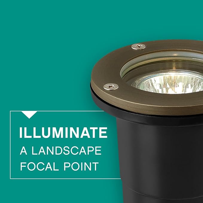 Hinkley Hardy Island 16701MZ Flat Top LED Well Light - Includes Wiring Kit &amp Anti-Corrosion PVC Burial Sleeve - Matte Bronze