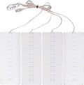 Full Spectrum Under Cabinet Plant Grow Light Dimmable LED Growth Lamp for Greenhouses 5V USB 8H 12H 16H Timing Ultra Thin Panel Grow Light for Indoor Plant Growing (4 Head)