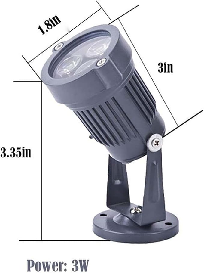 4PCS 3W Lawn Light LED Outdoor Spotlight Floodlight IP65 Waterproof Lighting Garden Lights Advertising Signs Projection Disc Spotlights(RGB)