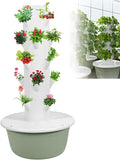 Vertical Hydroponic Growing System Kit Aeroponic Tower vertical farming towerfor Gardening Lover Indoor Herbs Fruits and Vegetables5Layer Auto Water Circulate Hydroponics Tower Garden