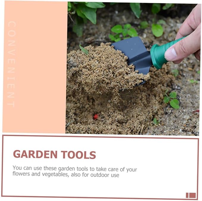 Alasum Garden Tool Set with Storage Case 5pcs Portable Steel Shovel Rake Pruner for Outdoor Planting and Gardening Maintenance