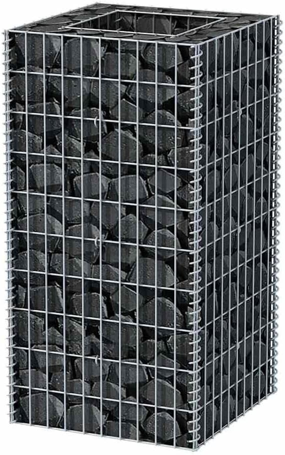 Gabion Raised Bed Silver Galvanized Steel Medium Gardening Pots &amp Planters 142557