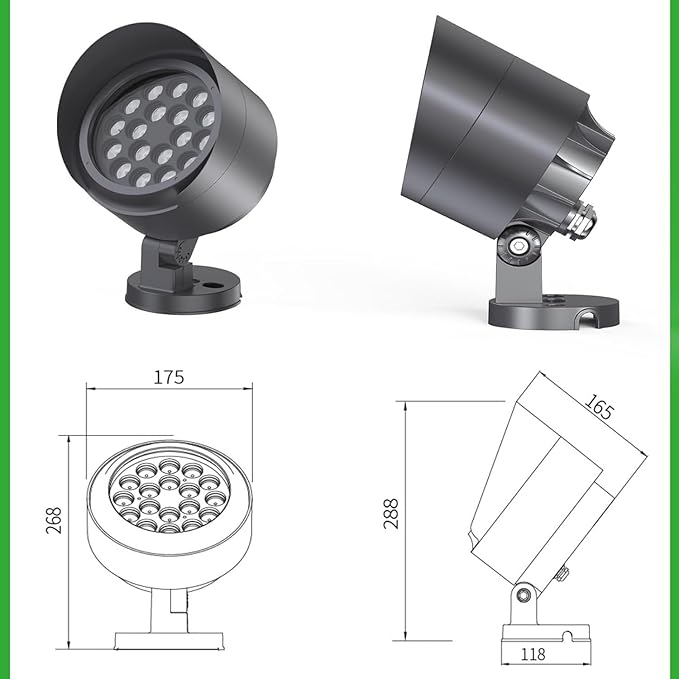 Outdoor LED Spotlight Lawn Projector Floor Insert Round Tree Light Recessed Spotlights for Hotel Indoor Courtyard Garden Park Flag Lighting(Warm White6W)