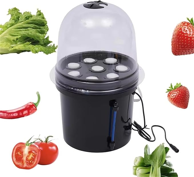 Hydroponics Seedling Cloning System Kit - 8 Holes 5L Mist Cultivating Seedling Box for Indoor and Outdoor Garden Vegetables
