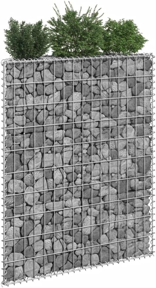 Trapezium Gabion Raised BedOutdoor Garden GabionsStone BasketsPlanters Raised Vegetable BedsGarden DecorationGalvanized Steel 31.5x7.9x39.4