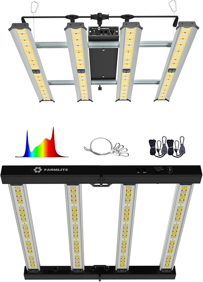 FARMLITE Grow Light LED Grow Lights for Indoor Plants Full Spectrum Growing Light Plant Hanging Growing Lamps Seedling Daisy Chain Dimmable Board 4x4ft Coverage