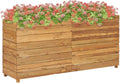 YAFF Raised Bed 59.1x15.7x28.3 Recycled Teak and Steel (68.53lbs)