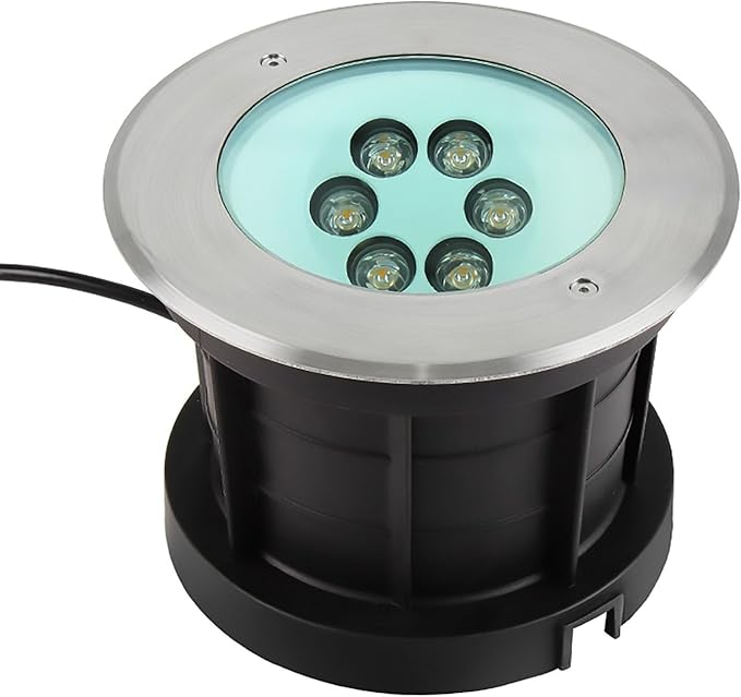 LED Landscape Lights - Outdoor Buried Lights 45° Bevel Deflection Spotlight IP67 Waterproof Polarized Light Garden Courtyard Decorative Floor Light Easy Installation(Red4W) (Yellow 3W)