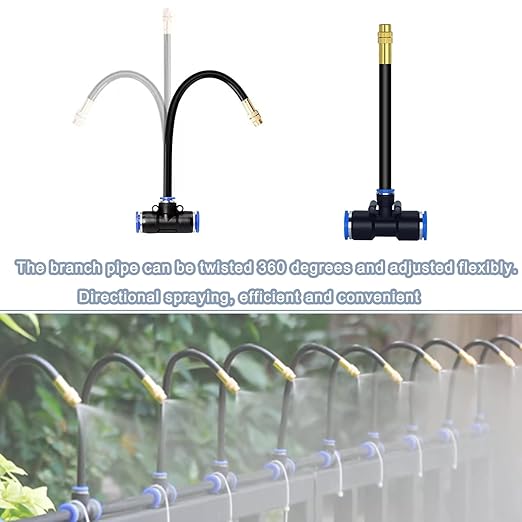 49.21Ft Drip Irrigation Kit Automatic Drip Irrigation System 360° Bendable Garden Irrigation System Garden Watering System Adjustable Bendable Nozzle Copper Sprayer System for Garden Yard