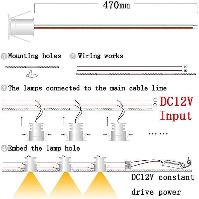 4PCS 1W Landscape Lights - 12V Mini Ceiling Spotlight Outdoor Buried Lamp LED Embedded Spotlight for Closet Hallway Showcase IlluminationGreen 30°