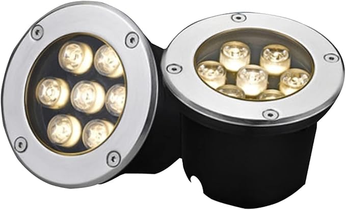 In-Ground Garden Light - Recessed Outdoor LED Spotlight Outdoor LED Floodlight IP67 Waterproof Recessed Ground LED Spotlights for Garden Construction Site Lighting(Green18W(85-265v))