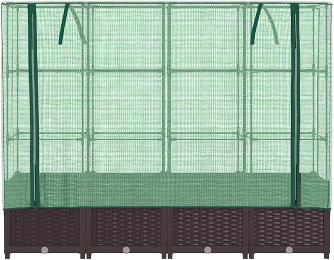 YAFF Raised Bed Brown Green Polypropylene Iron Polyethylene LargeLawn &amp GardenGardeningPots &amp Planters4015802