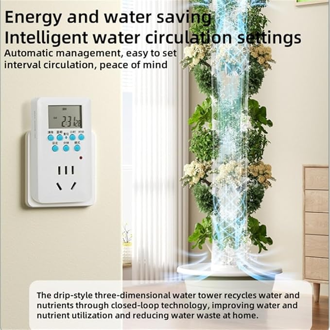 Indoor Vertical Farming Garden Planter Hydroponic Growing System Kit with Plant Light Pump and Movable Water Tank for Home Indoor Gardening SystemBlack5 Layers