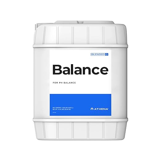 Athena Blended Balance | Liquid pH Buffer &amp Stabilizer for RO Water | Formula for Hydroponics | Sediment-Free Dosatron Compatible | 5 Gallon