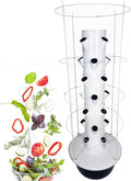 Hydroponic TowerVertical Farming Garden PlanterSoilless Cultivation Vertical Hydroponic Garden TowerAuto Water Circulate Hydroponics Growing Tower green-9layers+climbingframe