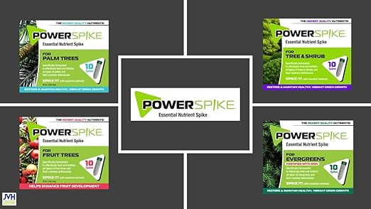Power Spike for EVERGREENS Fertilizer Spike. Essential Nutrient Spike Fortified with Iron to Feed All Types of evergreens and Address Common Deficiencies (30 Spikes - 9.6 lbs) (30)