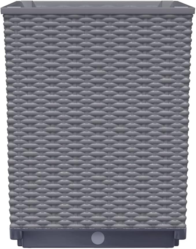 Planters 2 pcsIndustrial Rustic PlantersVegetable PlantersPlant Privacy FenceBackyard Raised BedsHerb Plantersfor PlantingPatioOutdoorYard DecorationDark Gray 11.8x11.8x14.6 Polypropylene