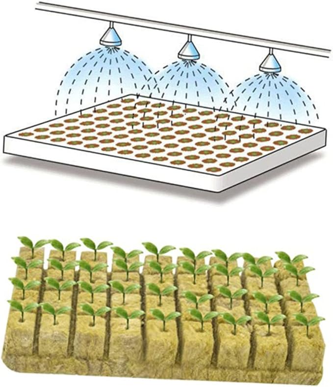 POPETPOP 100pcs Planting Cubes Sprout Grow Cubes Soilless Cultivation Blocks Hydroponics Nutrients Nursery Soil Blocks for Indoor Plants