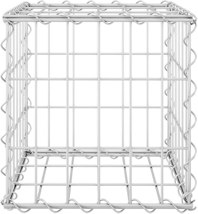 Cube Gabion Raised BedRaised Garden BedOutdoor Heightened Planter BoxIndustrial Rustic PlanterGabion Raised Bedfor FlowerHerbBackyardPatioBalcony Steel Wire 11.8x11.8x11.8