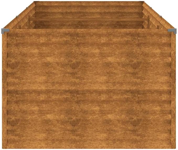 Corten Steel Garden Raised Bed 114.2x114.2x27.2 Rustic Planter Box Large Outdoor Metal Flower Pot for Vegetables Herbs Patio Backyard