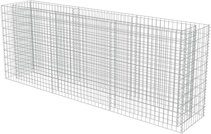 SKM Gabion Raised Gabion Raised Bed Galvanised Steel 106.3x19.7x39.4